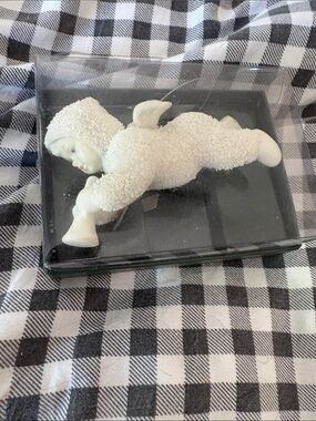 Snowbabies Porcelain Lamb Ornament in White
